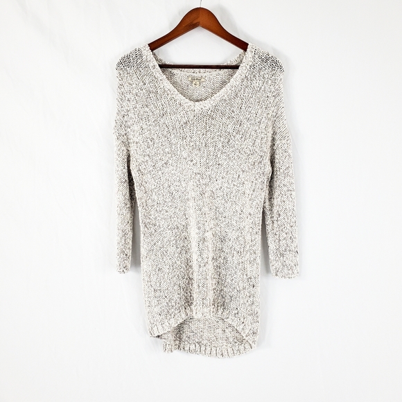 Lucky Brand Tunic Gray White Sweater Size Small - Picture 3 of 7